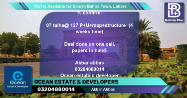 Residential Plot for Sale in Bahria Town, Lahore - (BP-88484)