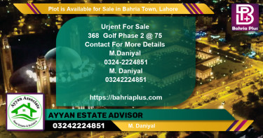 Residential Plot for Sale in Bahria Town, Lahore - (BP-88531)