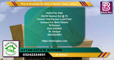 Residential Plot for Sale in Bahria Town, Lahore - (BP-88532)