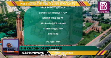 Residential Plot for Sale in Bahria Town, Lahore - (BP-88539)