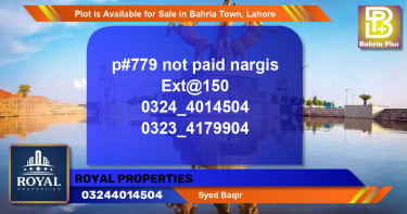 Residential Plot for Sale in Bahria Town, Lahore - (BP-88574)