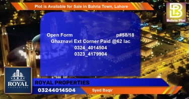 Residential Plot for Sale in Bahria Town, Lahore - (BP-88576)