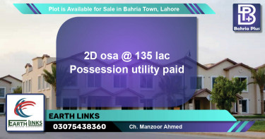 Residential Plot for Sale in Bahria Town, Lahore - (BP-88580)