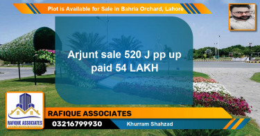 Residential Plot for Sale in Phase 2 - J Block -  Bahria Orchard, Lahore - (BP-88582)