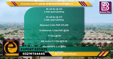 Commercial Property for Sale in Bahria Town, Lahore - (BP-88594)