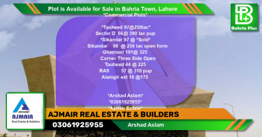 Commercial Plot for Sale in Bahria Town, Lahore - (BP-88595)
