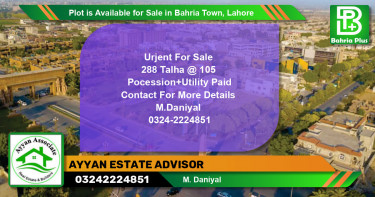 Residential Plot for Sale in Bahria Town, Lahore - (BP-88617)
