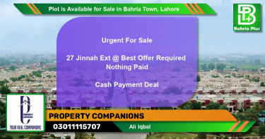 Residential Plot for Sale in Bahria Town, Lahore - (BP-88677)