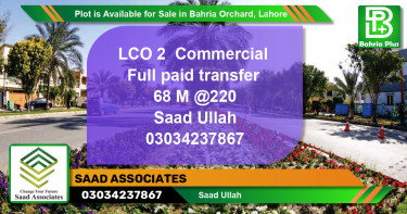 Commercial Plot for Sale in Bahria Orchard, Lahore - (BP-88704)