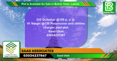 Residential Plot for Sale in Bahria Town, Lahore - (BP-88709)