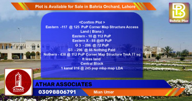 Residential Plot for Sale in Bahria Orchard, Lahore - (BP-88714)
