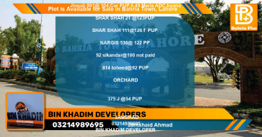 Residential Plot for Sale in Bahria Town, Lahore - (BP-88741)