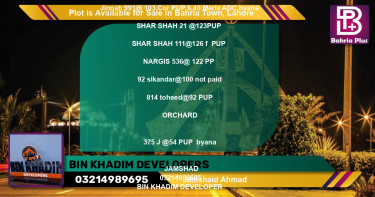 Residential Plot for Sale in Bahria Town, Lahore - (BP-88801)