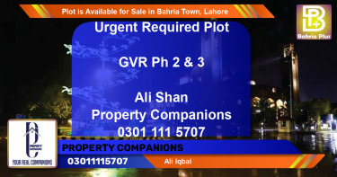 Residential Plot for Sale in Bahria Town, Lahore - (BP-88810)