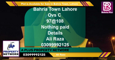 Residential Plot for Sale in Bahria Town, Lahore - (BP-88811)