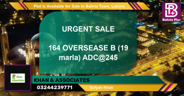 Residential Plot for Sale in Bahria Town, Lahore - (BP-88907)