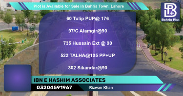 Residential Plot for Sale in Bahria Town, Lahore - (BP-88914)
