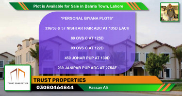 Residential Plot for Sale in Bahria Town, Lahore - (BP-88963)