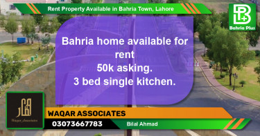 Residential Property for Rent in Bahria Town, Lahore - (BP-88980)