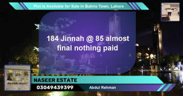 Residential Plot for Sale in Bahria Town, Lahore - (BP-88981)