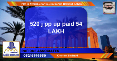 Residential Plot for Sale in Phase 2 - J Block -  Bahria Orchard, Lahore - (BP-88993)