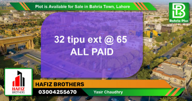 Residential Plot for Sale in Bahria Town, Lahore - (BP-89008)