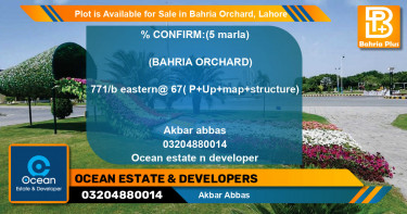 Residential Plot for Sale in Bahria Orchard, Lahore - (BP-89011)