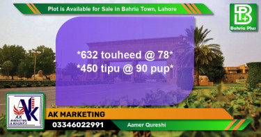 Residential Plot for Sale in Bahria Town, Lahore - (BP-89029)
