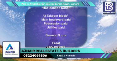 Residential Plot for Sale in Bahria Town, Lahore - (BP-89032)