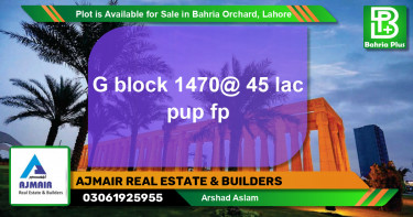 Residential Plot for Sale in Bahria Orchard, Lahore - (BP-89049)