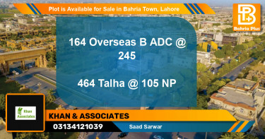 Residential Plot for Sale in Bahria Town, Lahore - (BP-89053)
