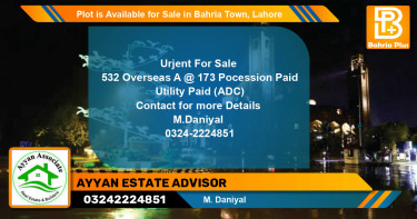 Residential Plot for Sale in Bahria Town, Lahore - (BP-89062)
