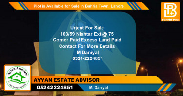 Residential Plot for Sale in Bahria Town, Lahore - (BP-89065)