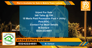 Residential Plot for Sale in Bahria Town, Lahore - (BP-89068)