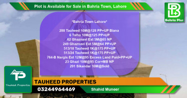 Residential Plot for Sale in Bahria Town, Lahore - (BP-89099)