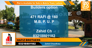 Residential Plot for Sale in Bahria Town, Lahore - (BP-89131)
