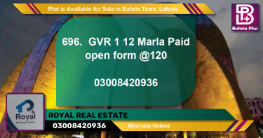 Residential Plot for Sale in Bahria Town, Lahore - (BP-89156)
