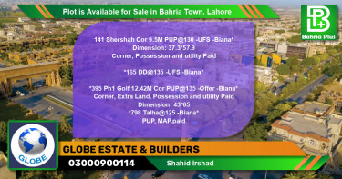 Residential Plot for Sale in Bahria Town, Lahore - (BP-89186)