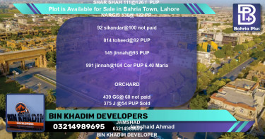 Residential Plot for Sale in Bahria Town, Lahore - (BP-89200)