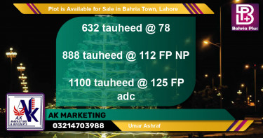 Residential Plot for Sale in Bahria Town, Lahore - (BP-89207)