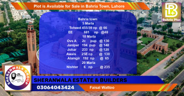 Residential Plot for Sale in Bahria Town, Lahore - (BP-89301)