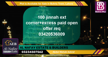Residential Plot for Sale in Bahria Town, Lahore - (BP-89318)