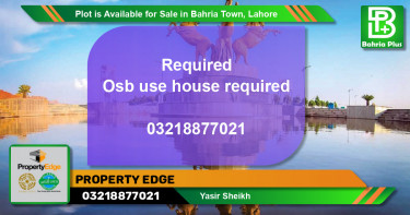 Residential Plot for Sale in Bahria Town, Lahore - (BP-89339)