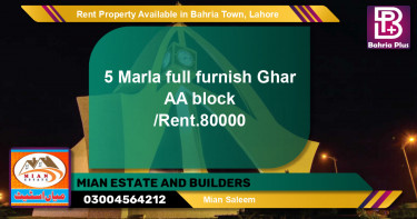 Residential Property for Rent in Bahria Town, Lahore - (BP-89341)
