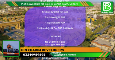 Residential Plot for Sale in Bahria Town, Lahore - (BP-89350)