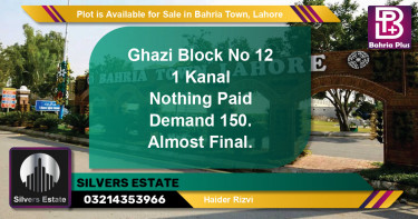 Residential Plot for Sale in Bahria Town, Lahore - (BP-89372)