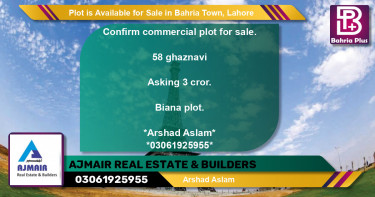 Commercial Plot for Sale in Bahria Town, Lahore - (BP-89376)