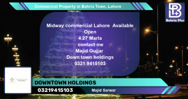 Commercial Property for Sale in Bahria Town, Lahore - (BP-89379)