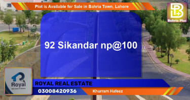 Residential Plot for Sale in Bahria Town, Lahore - (BP-89386)