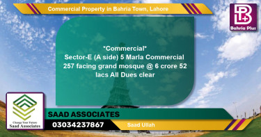 Commercial Property for Sale in Bahria Town, Lahore - (BP-89428)
